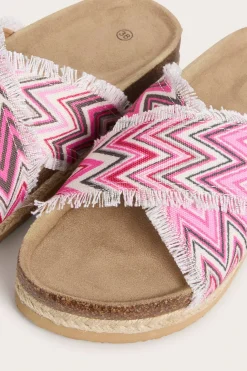 Sandaler med mønstrede fotremmer