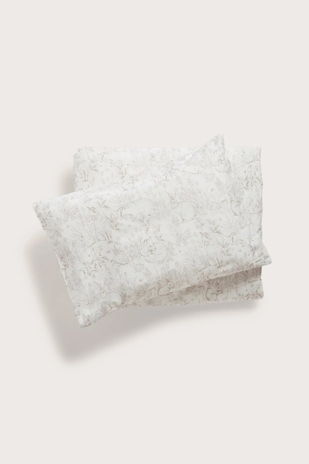 Sengesett med dyremotiv 80 x 100 | Offwhite | Baby | Newbie