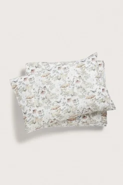 Sengesett med skogsmotiv 80 x 100 | Lys beige | Baby | Newbie