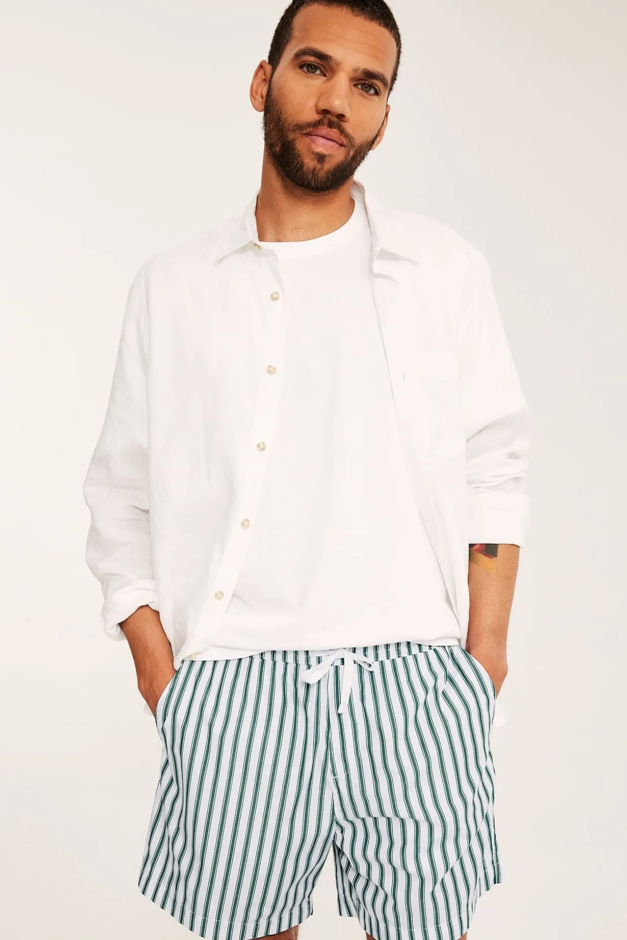 Shorts i bomullspoplin