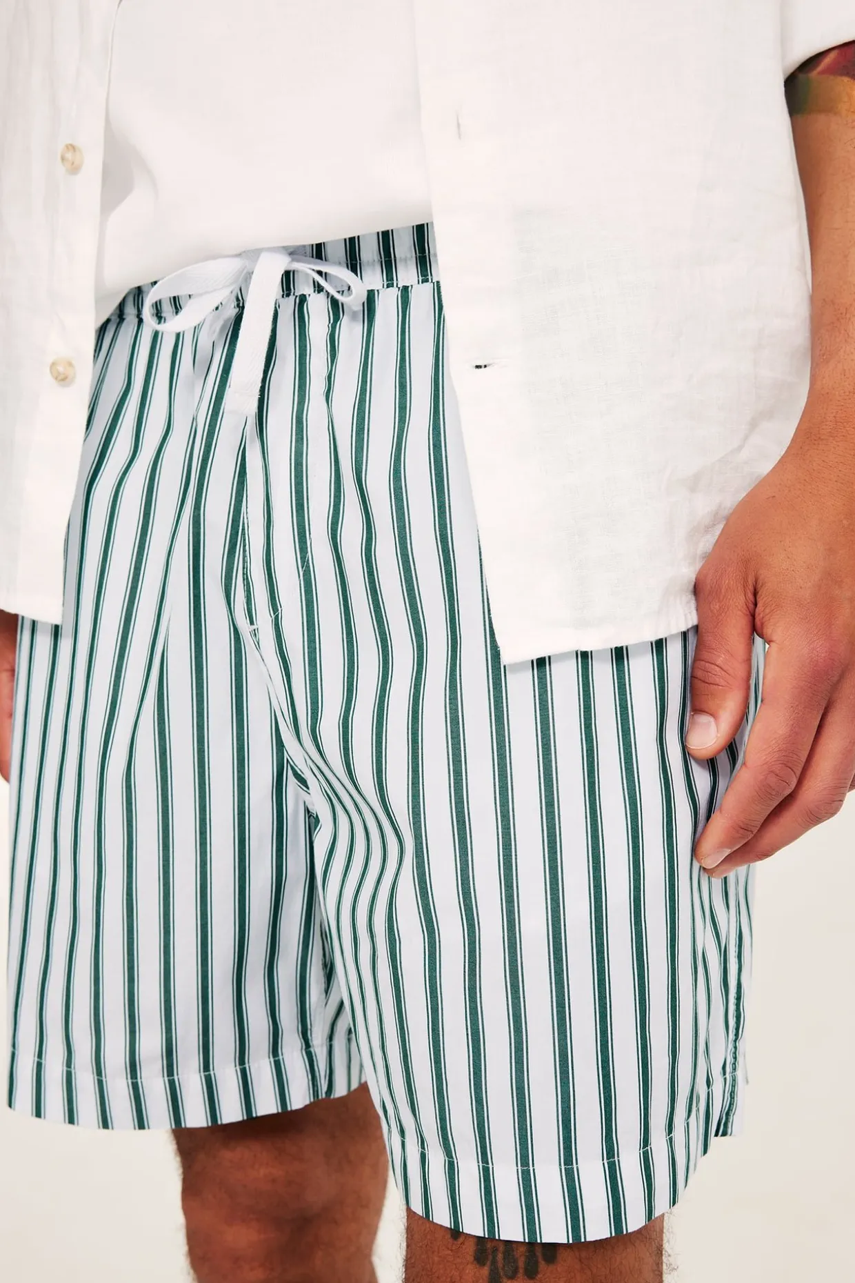 Shorts i bomullspoplin