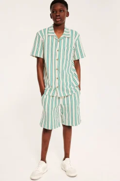 Shorts i bomullstrikot
