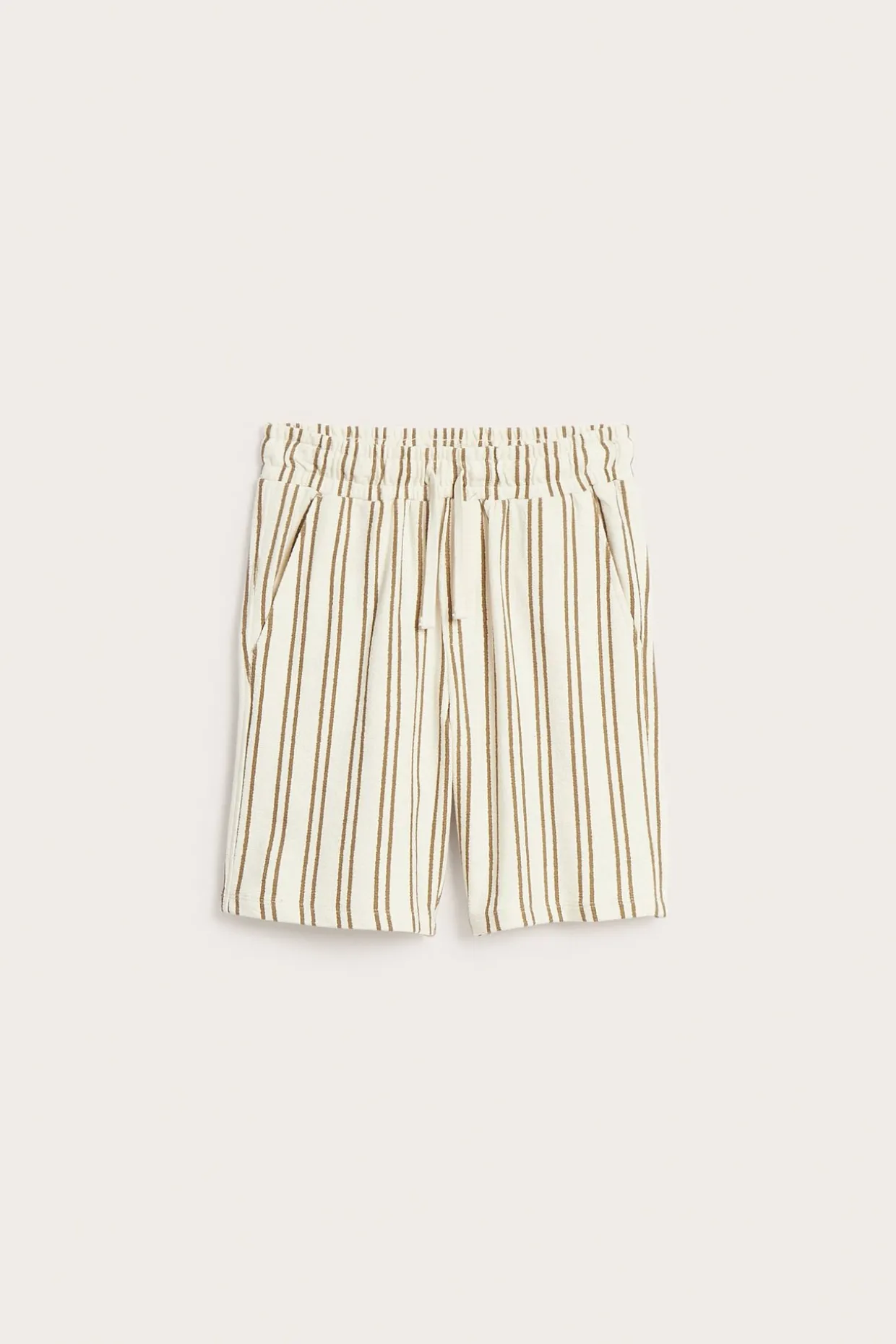 Shorts i bomullstrikot