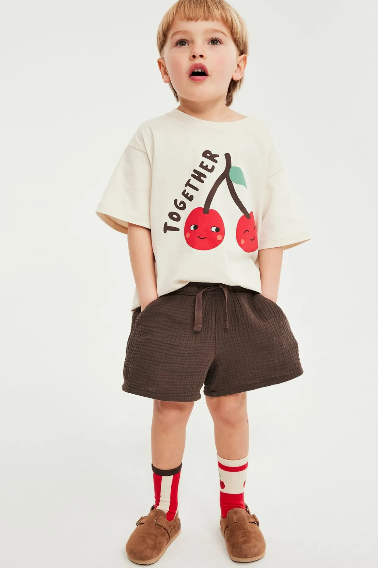 Shorts i musselin