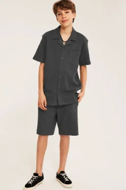 Shorts i vaflet bomull