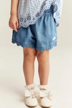Shorts i vevd denim