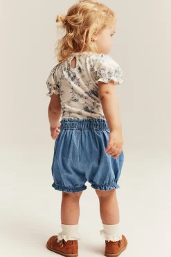 Shorts i vevd denim