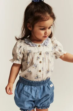 Shorts i vevd denim