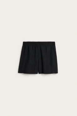 Shorts i viskose og linblanding