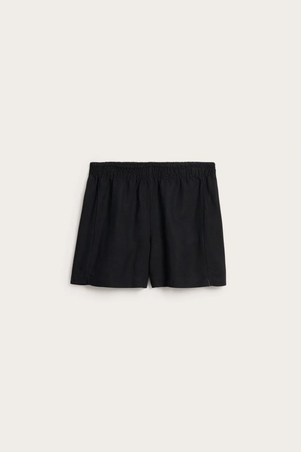 Shorts i viskose og linblanding