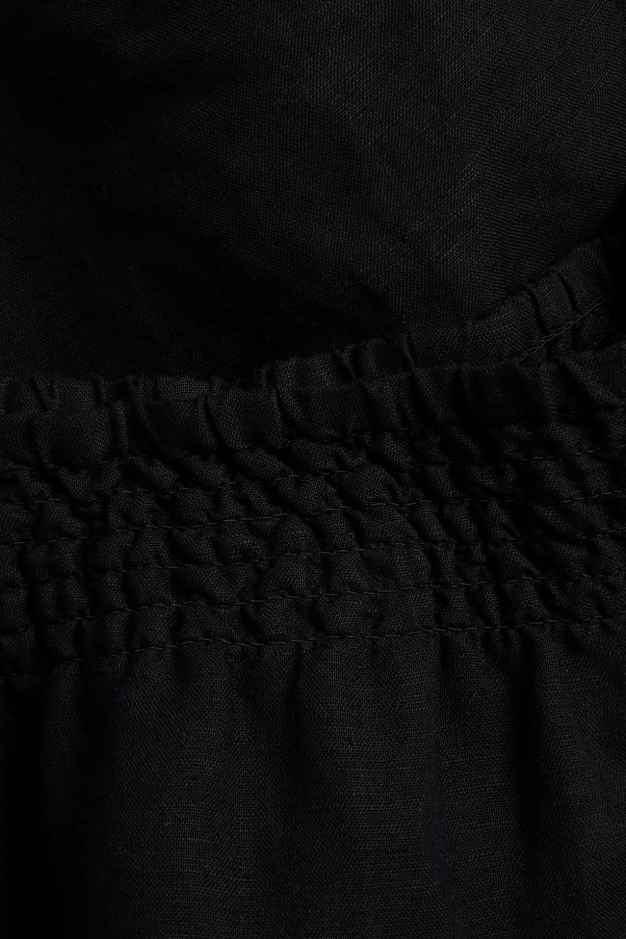 Shorts i viskose og linblanding