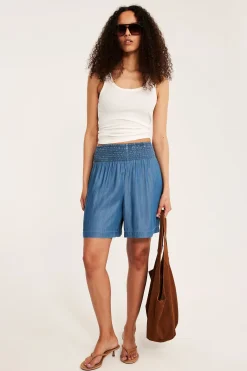Shorts med vaffelstrikk