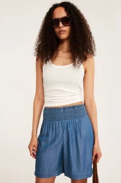Shorts med vaffelstrikk