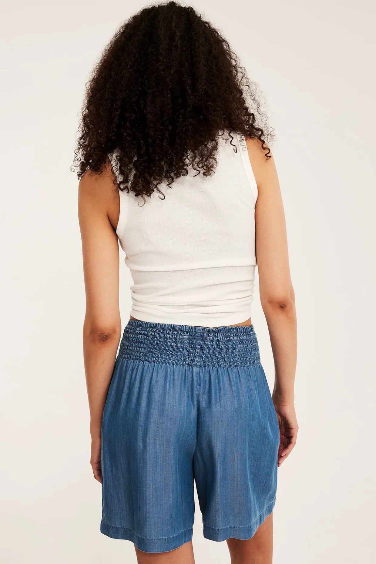 Shorts med vaffelstrikk