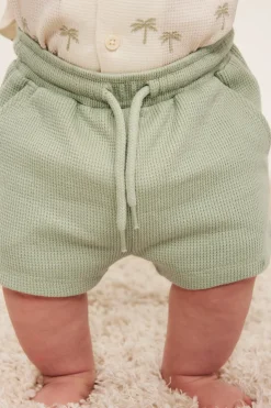 Shorts med vaffelstruktur