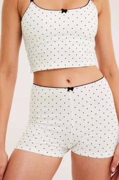 Shortstruse med pikotkant