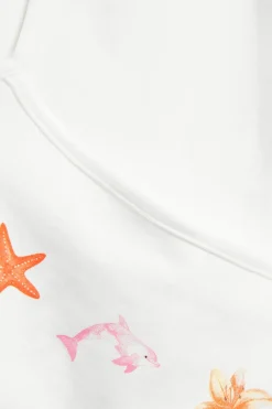 Singlet med blomstertrykk
