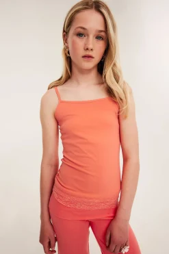 Singlet med blondekant