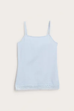 Singlet med blondekant