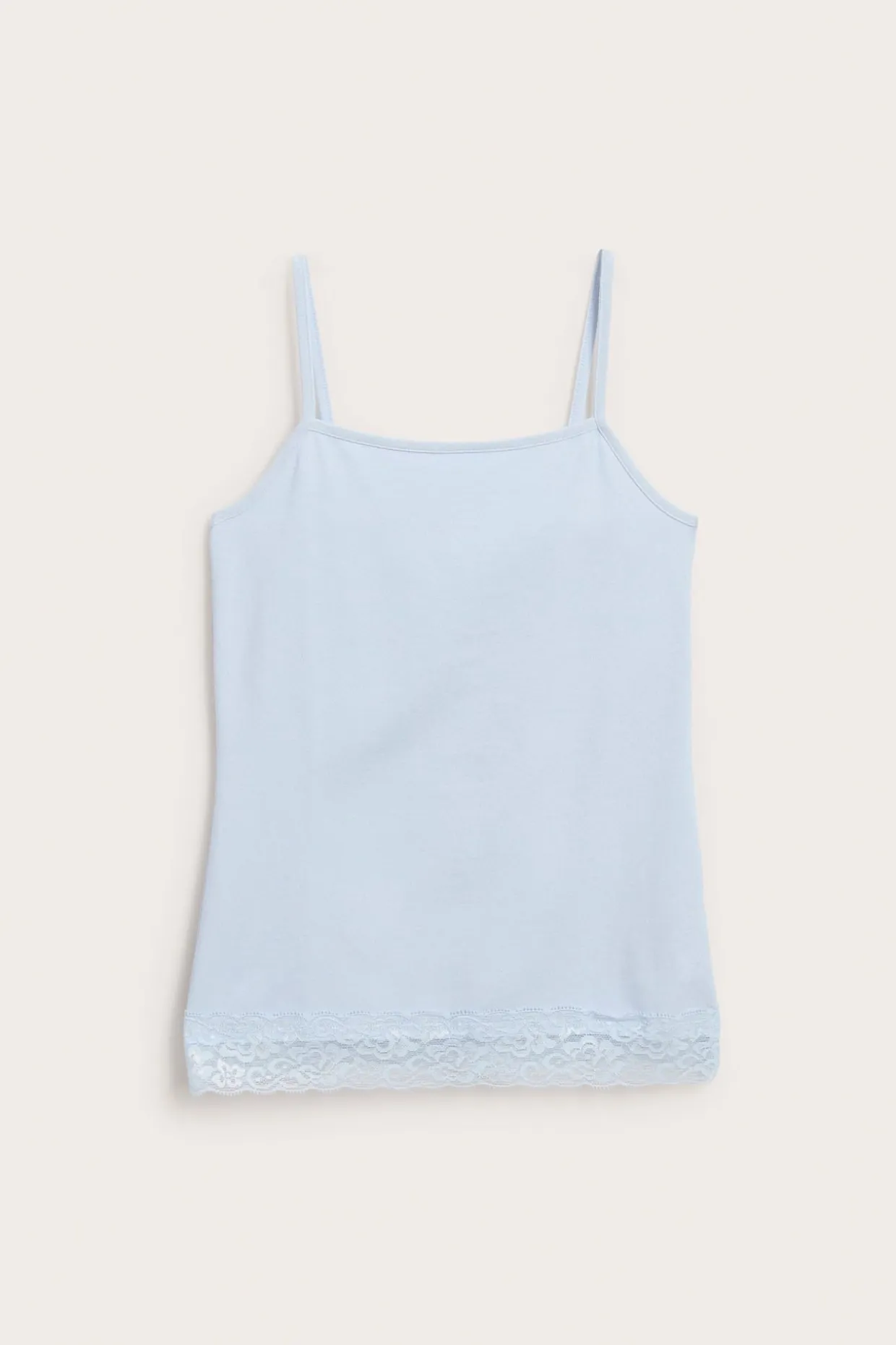 Singlet med blondekant