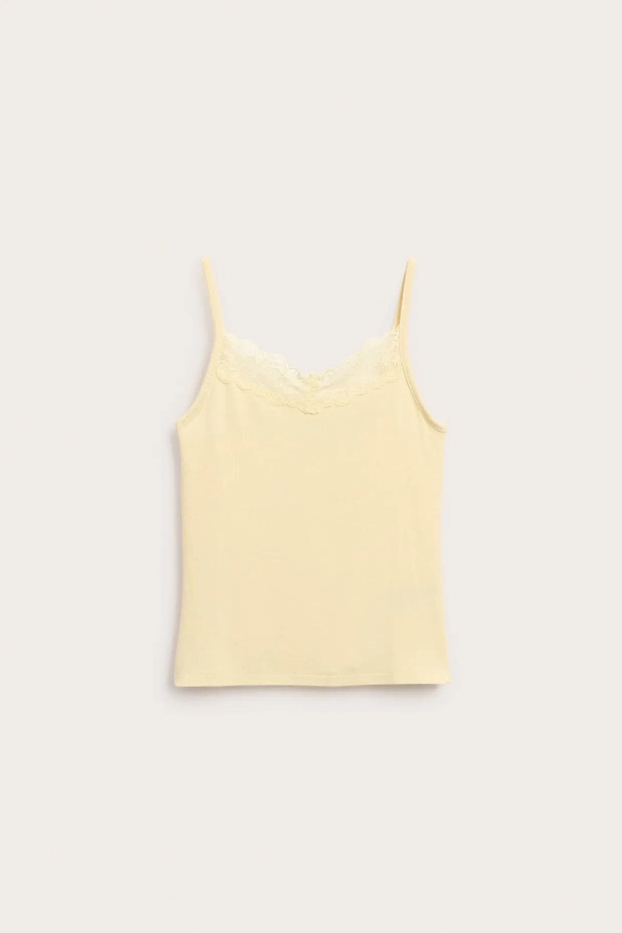 Singlet med blondekant