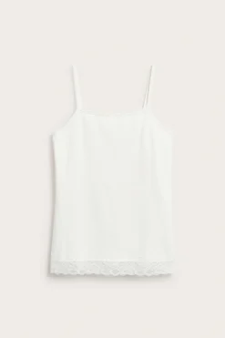 Singlet med blondekant