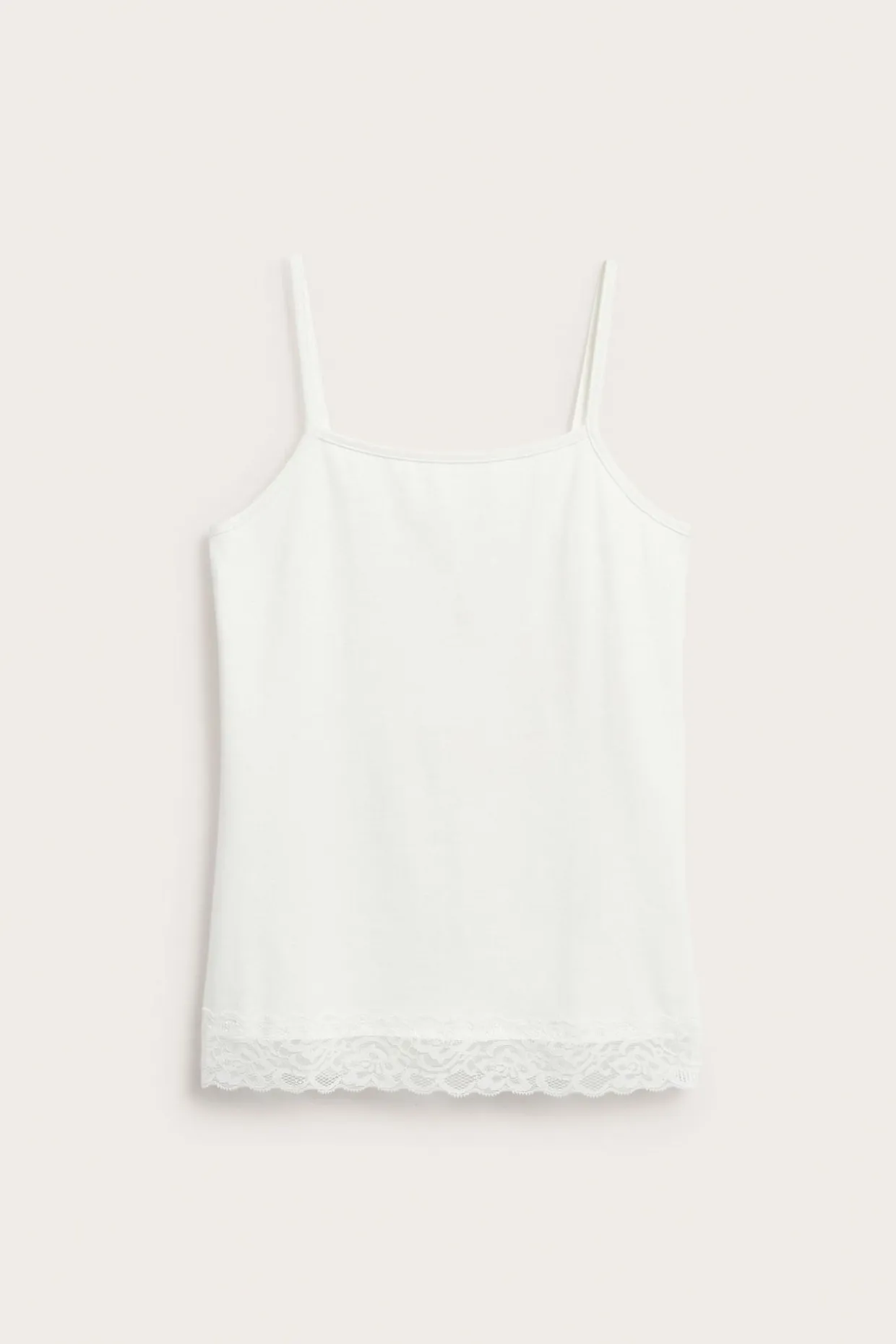 Singlet med blondekant