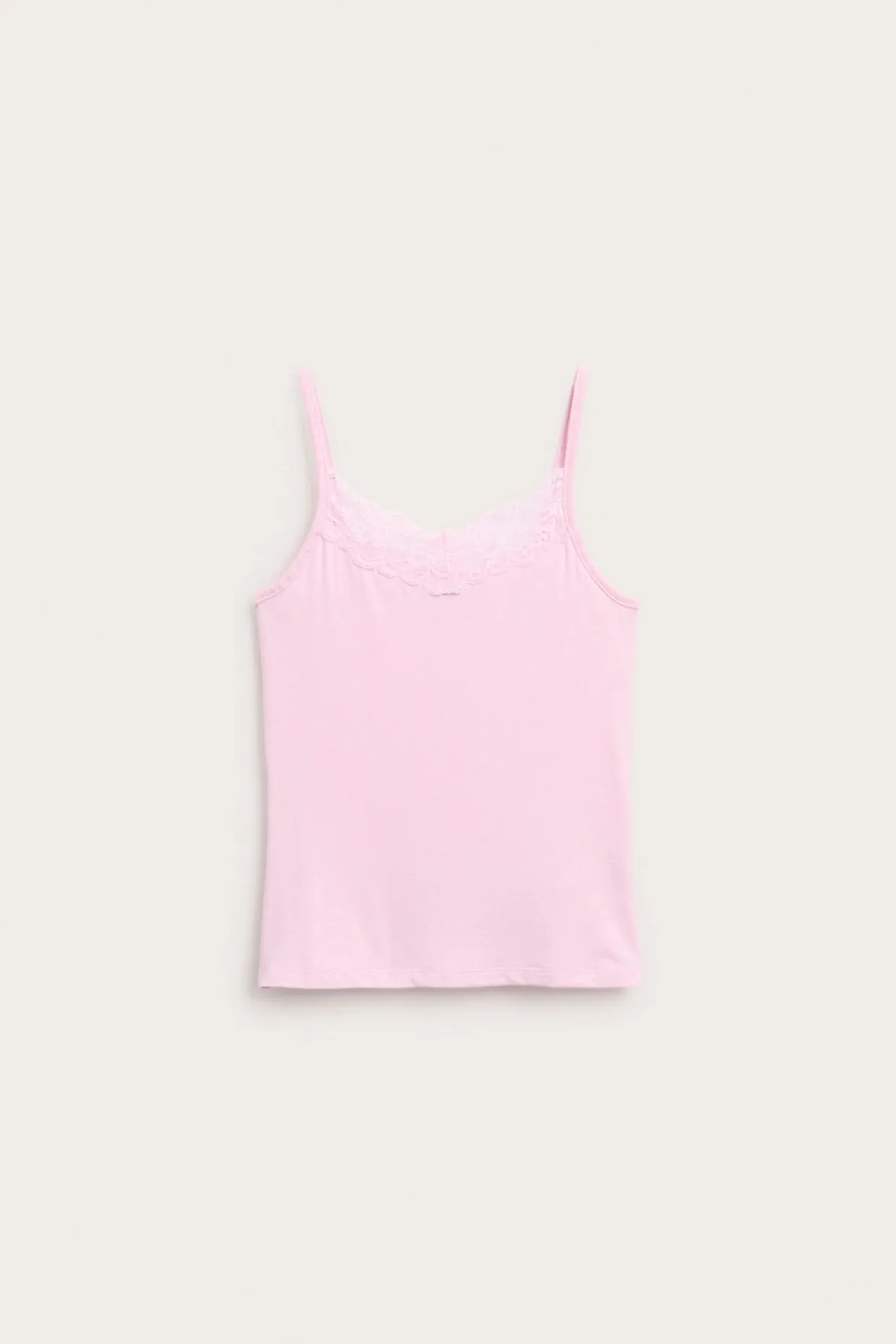 Singlet med blondekant