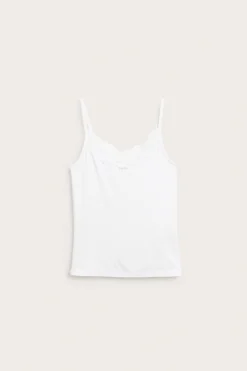 Singlet med blondekant
