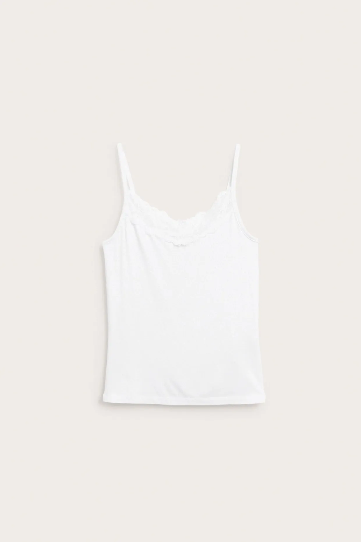 Singlet med blondekant