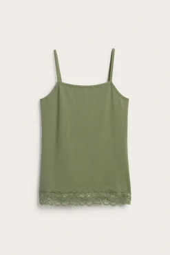 Singlet med blondekant