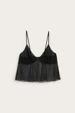 Singlet med hjertemønster i mesh