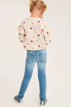 Slim jeggings med sommerfugler