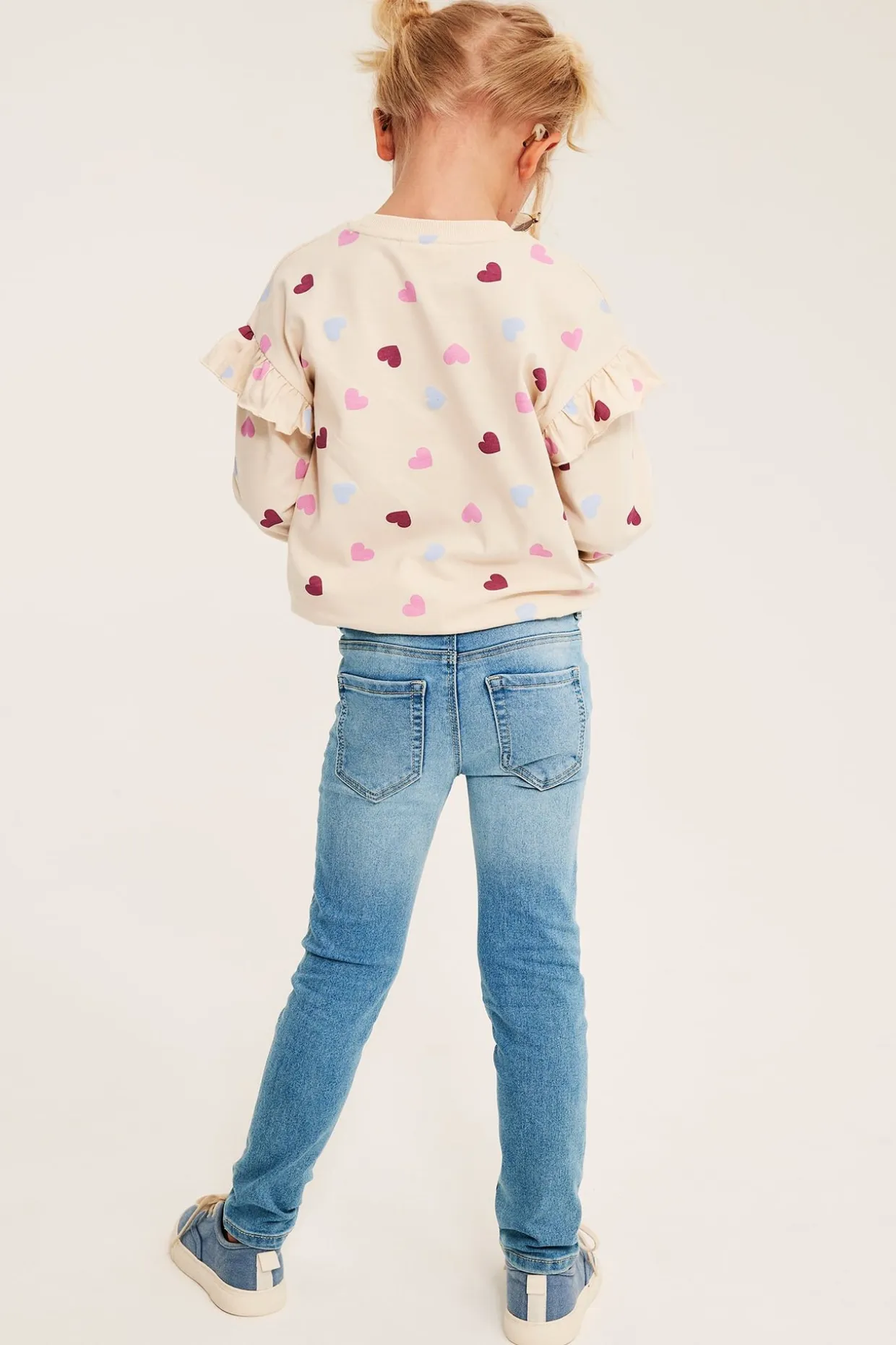 Slim jeggings med sommerfugler