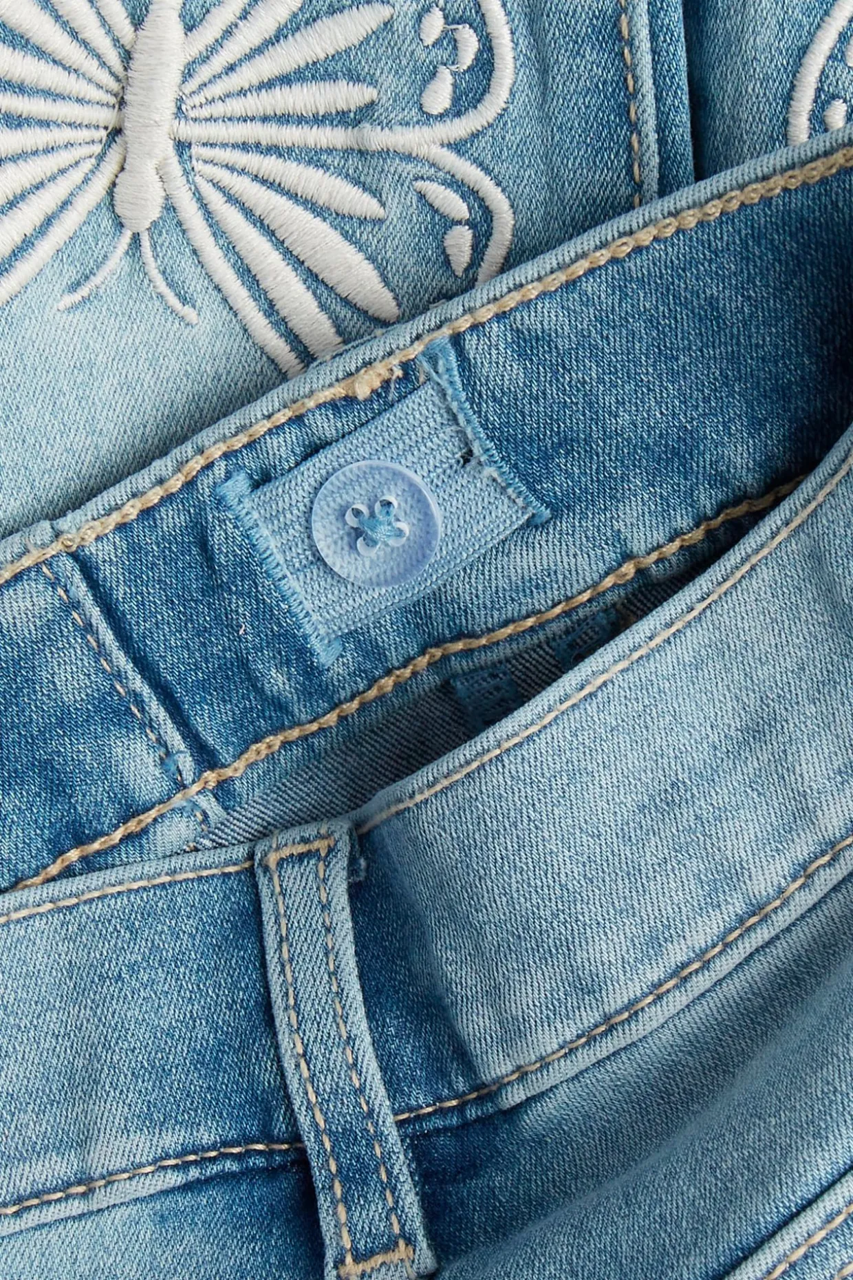 Slim jeggings med sommerfugler