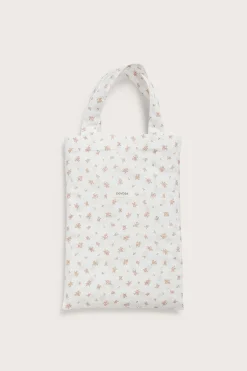Småblomstrete sengesett 80 x 100 | Offwhite | Baby | Newbie