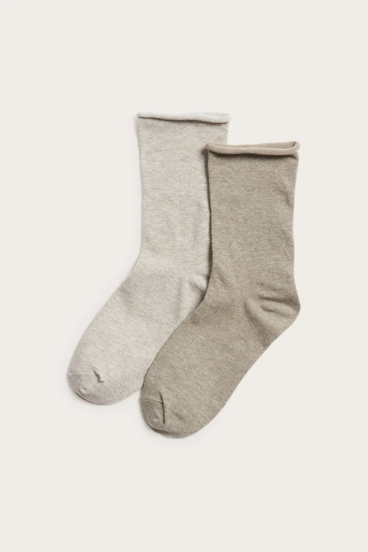 Sokker med rullet kant 2-pk.