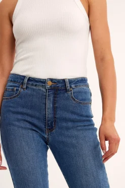 Straight jeans high waist