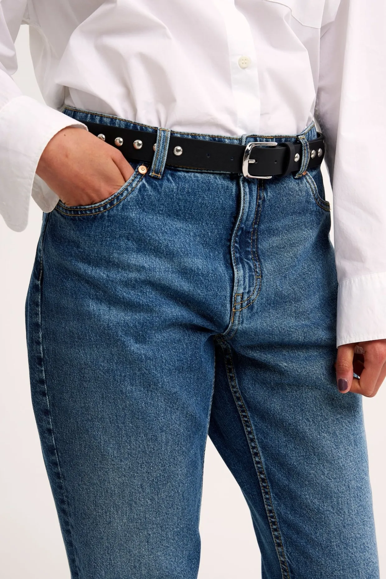 Straight jeans high waist