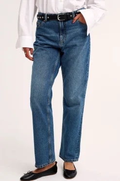 Straight jeans high waist