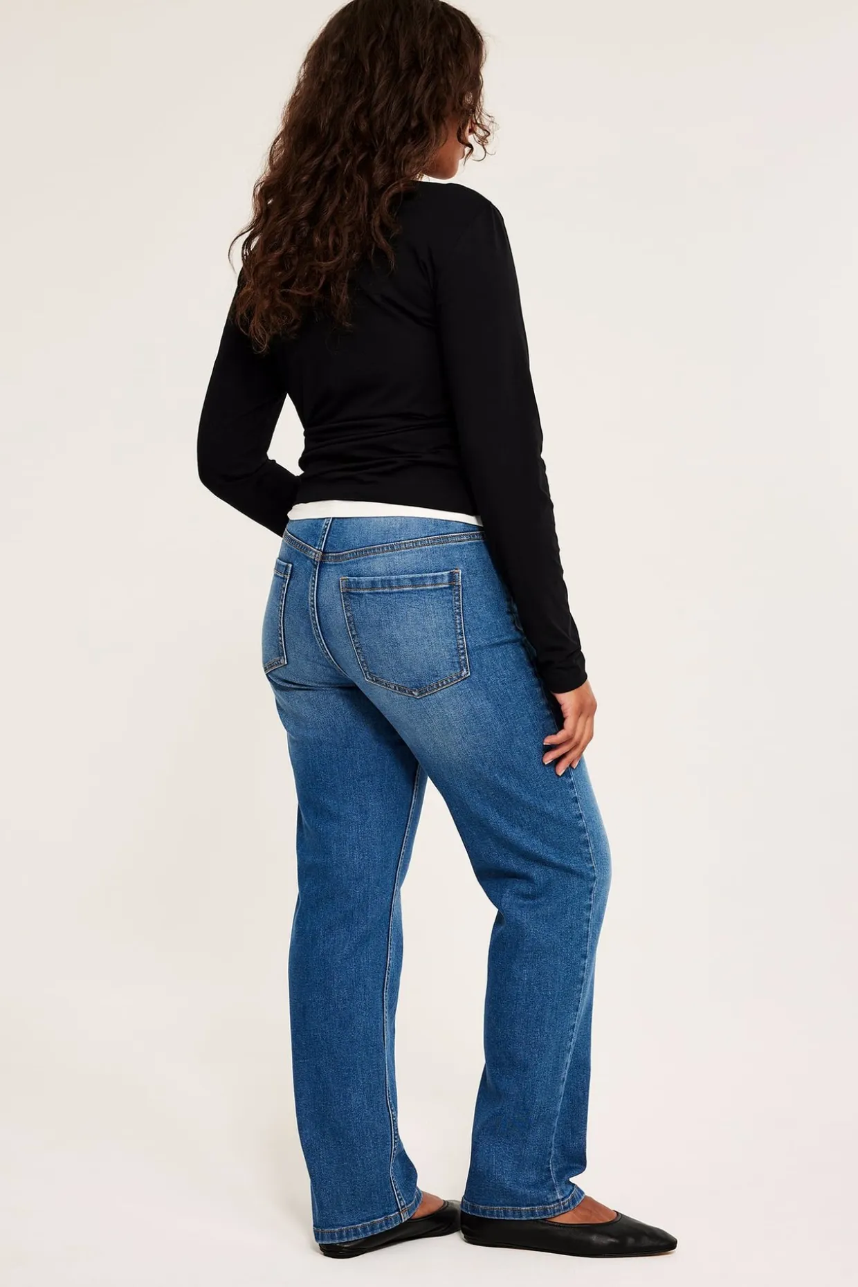 Straight jeans high waist