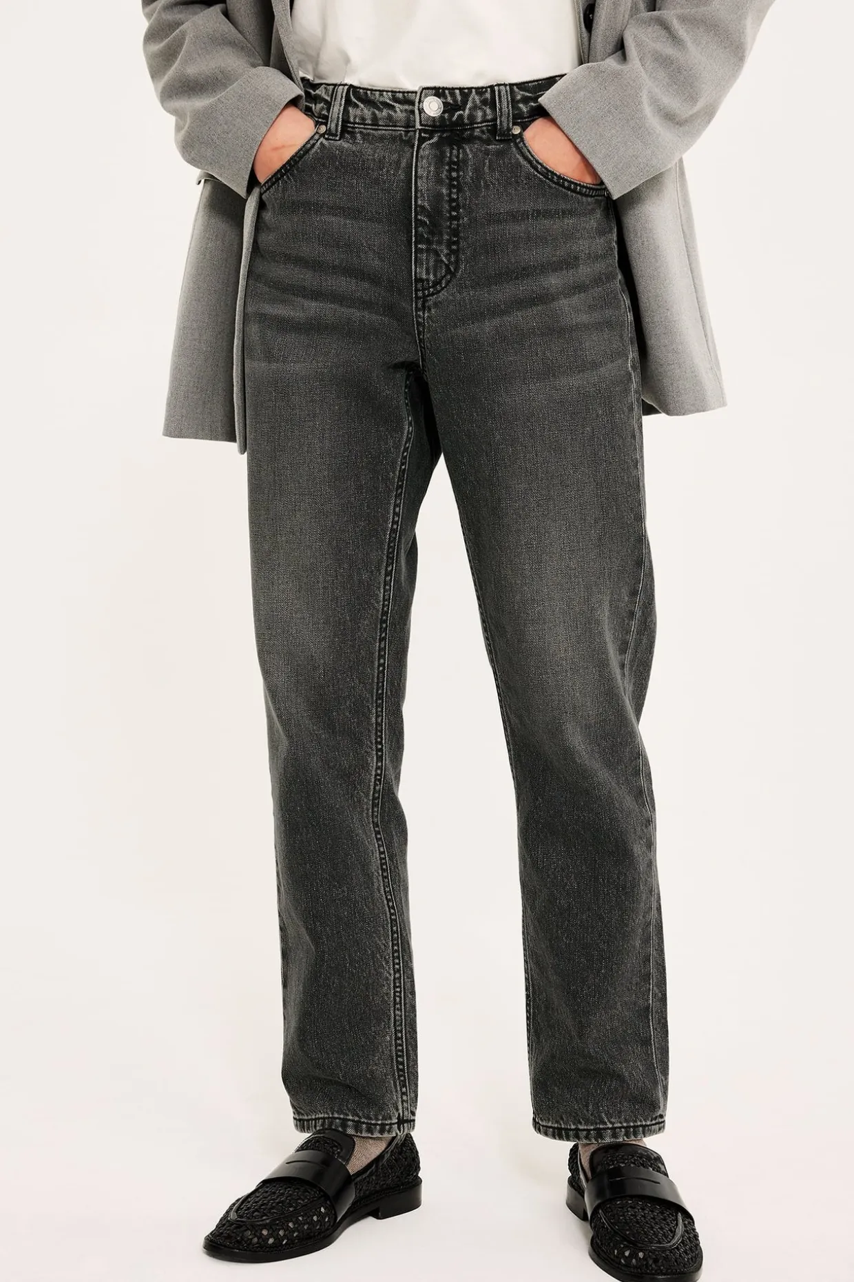 Straight jeans high waist
