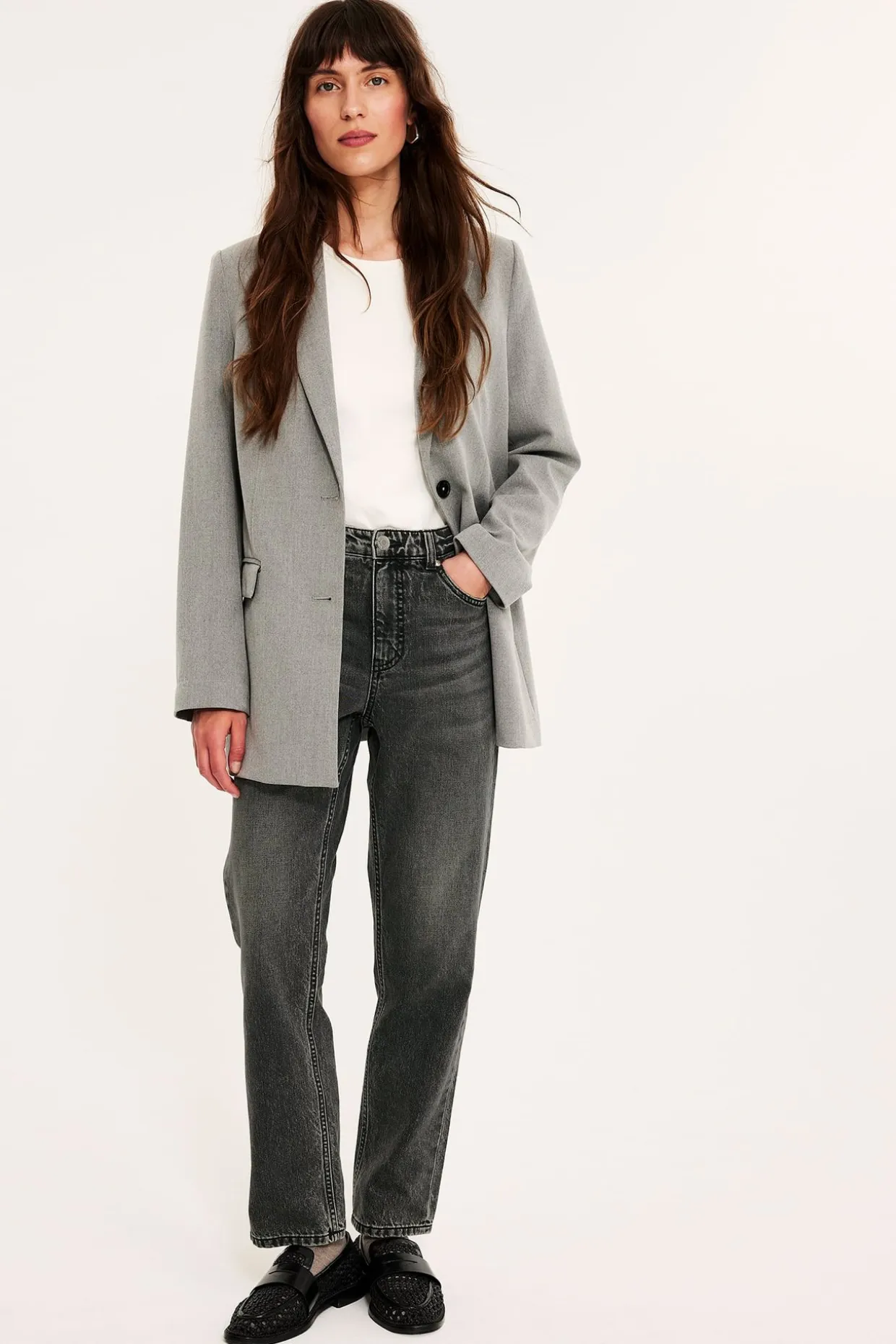 Straight jeans high waist