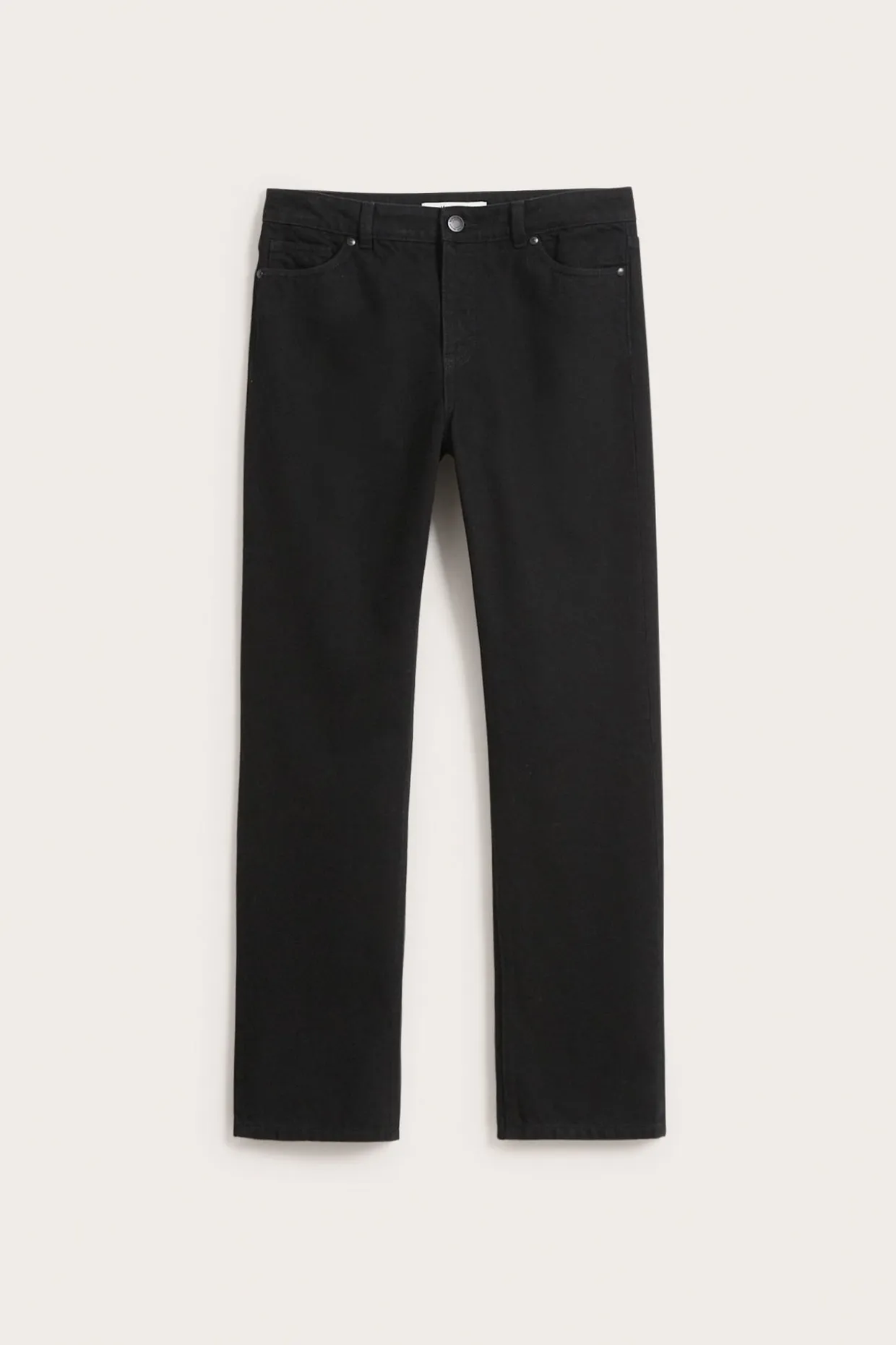 Straight jeans high waist | Svart denim | Dame | Kappahl