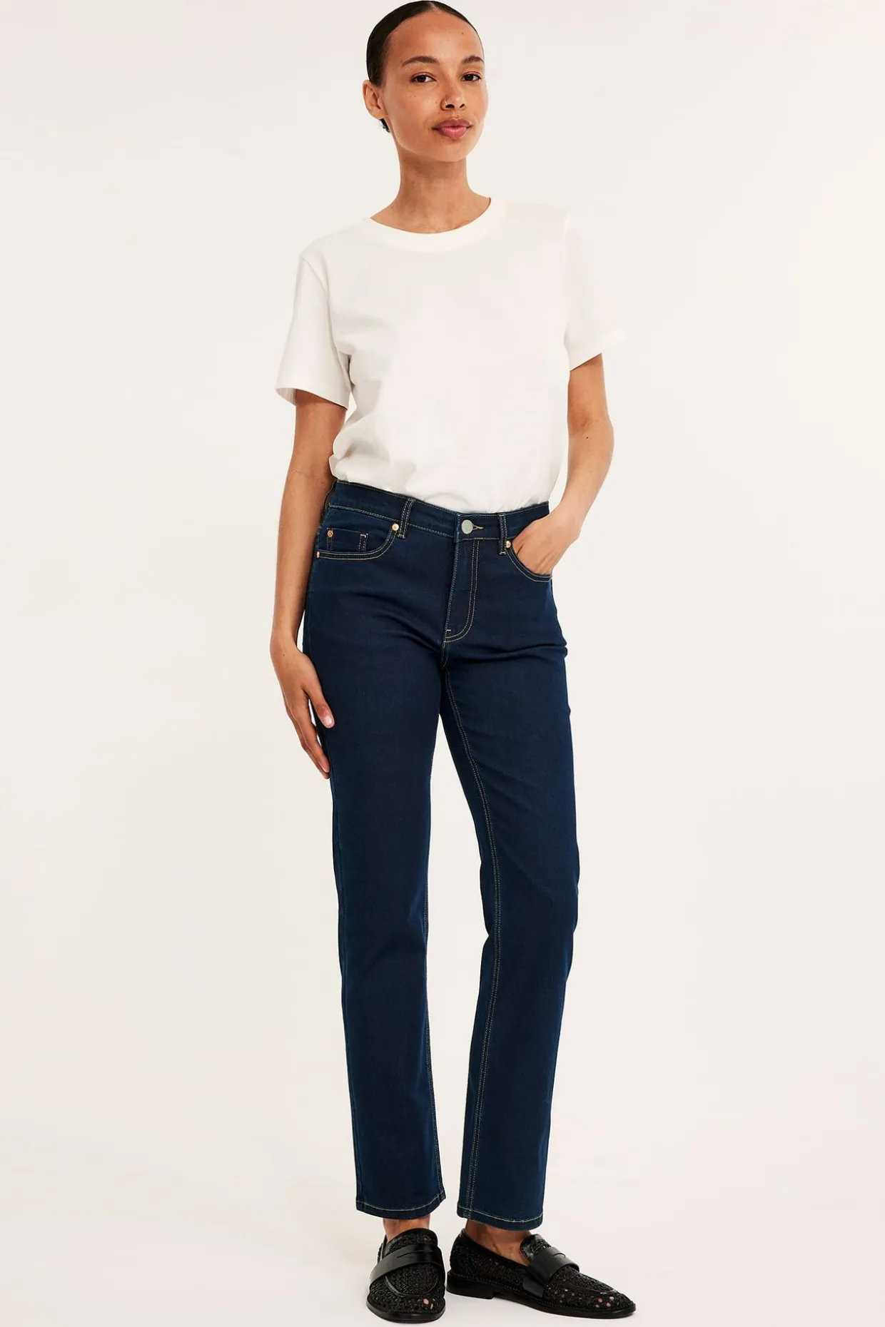 Straight jeans mid waist