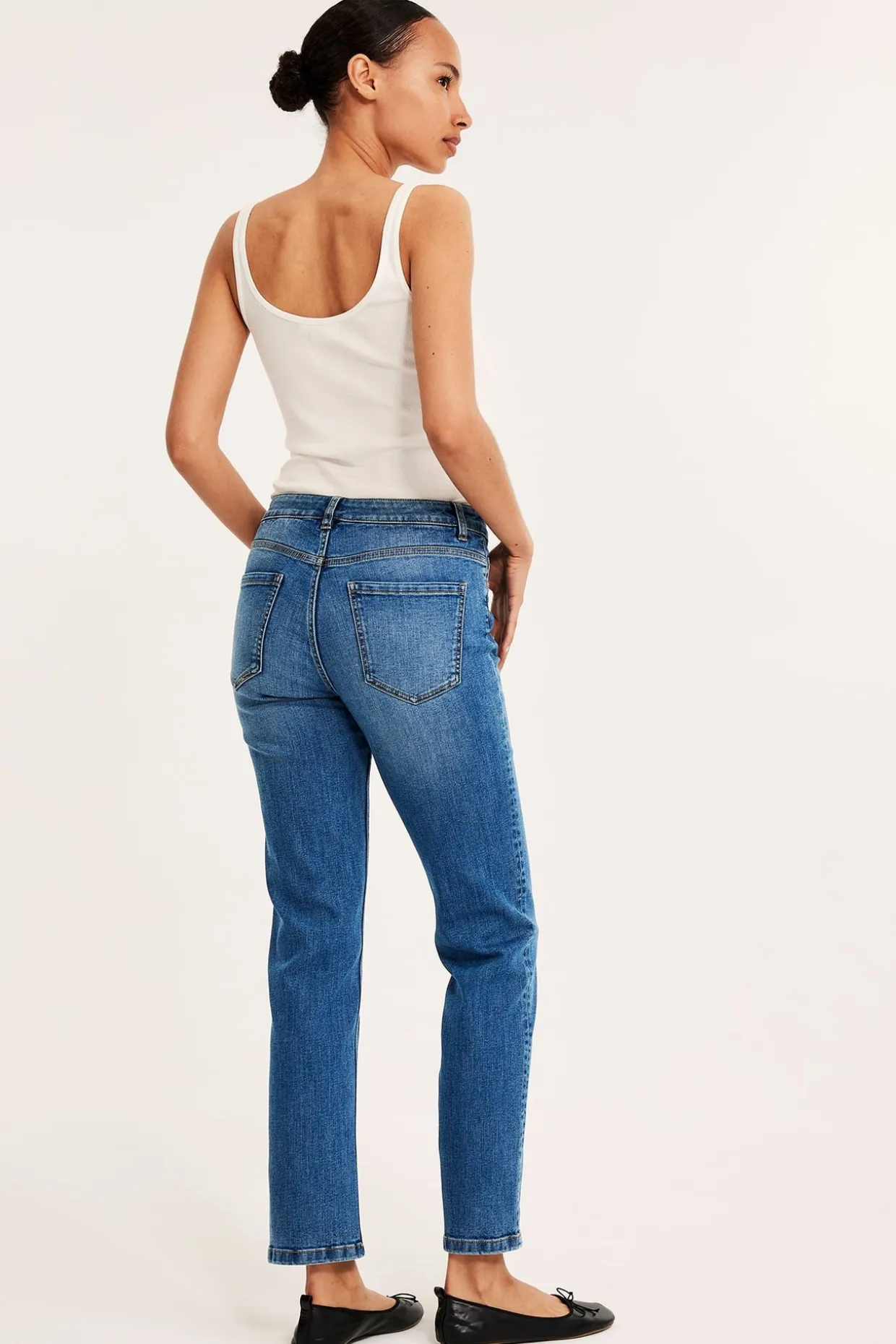 Straight jeans mid waist