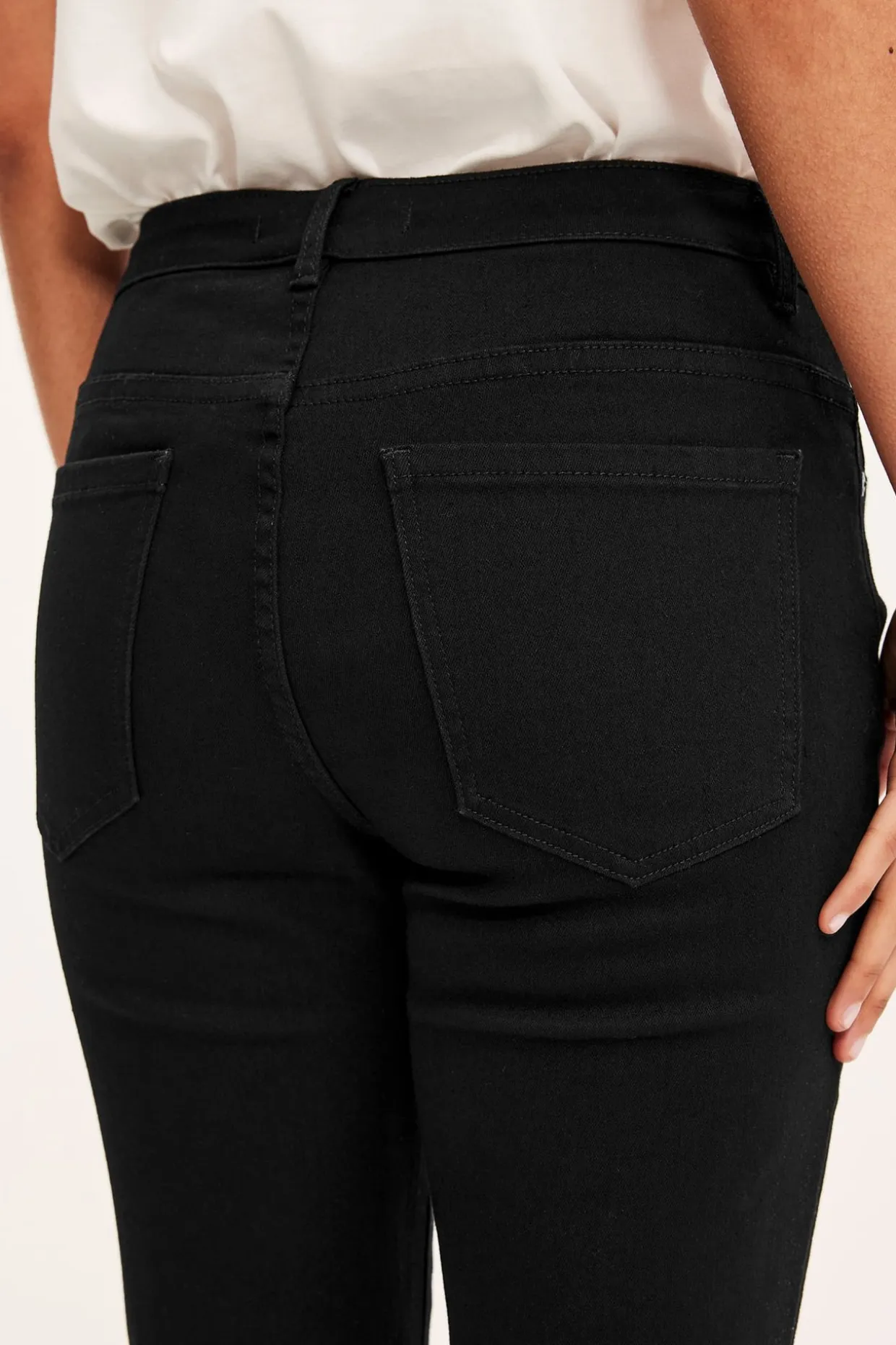 Straight jeans mid waist long leg