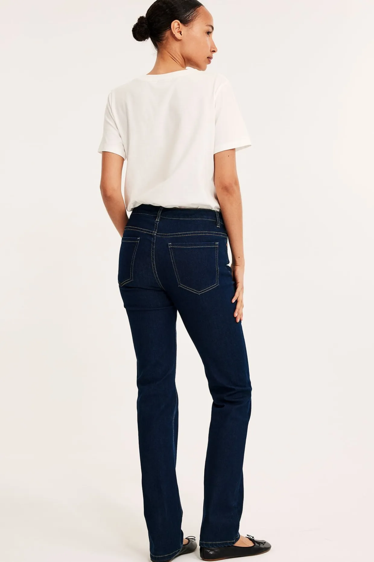 Straight jeans mid waist long leg