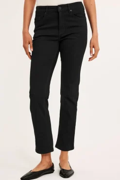 Straight jeans mid waist short leg