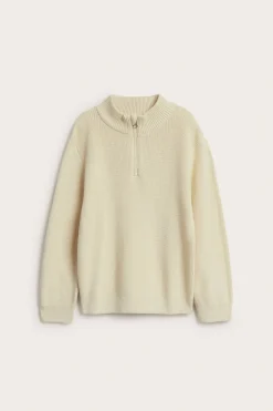 Strikkegenser med half-zip